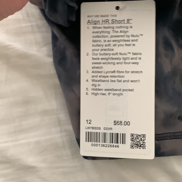 NWT 2 pieces Align shorts Diamond dyed, size 12 shorts and 12 short sle… - Picture 7 of 14